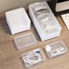 Clear Data Cable Storage Box Durable Desktop Cable Organizer  Desktop Organization