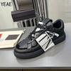 High-quality luxury trend colorful patchwork letters casual shoes High-end men's and women's leather shoes
