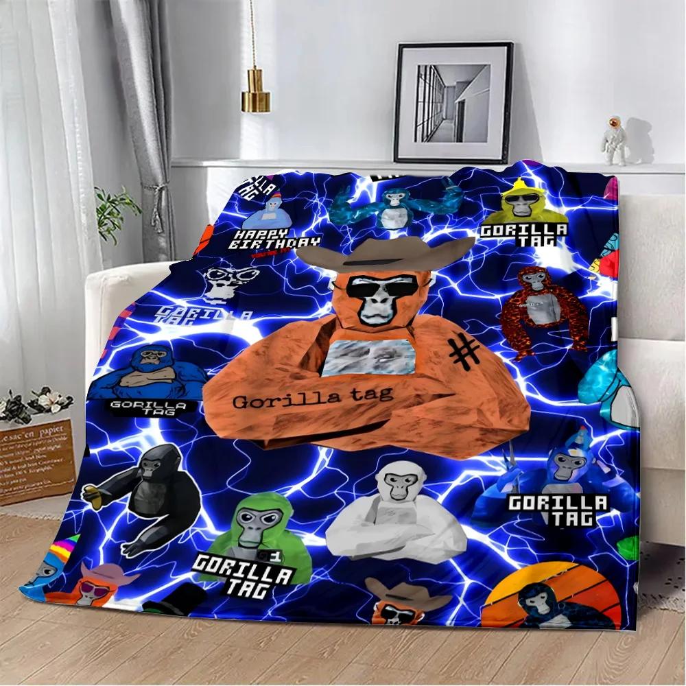 Fshion Anime Game Gorilla tag Printed Blanket Picnic Blankets Warm Blanket Soft Comfortable Blanket Home Travel Birthday Gift