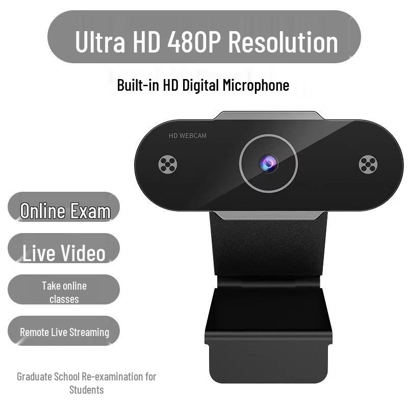 HD-Webcam mit integriertem Mikrofon für Desktop, Laptop und Live-Streaming.