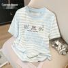 Sibaishi Women's Color Block Stripe T-shirt