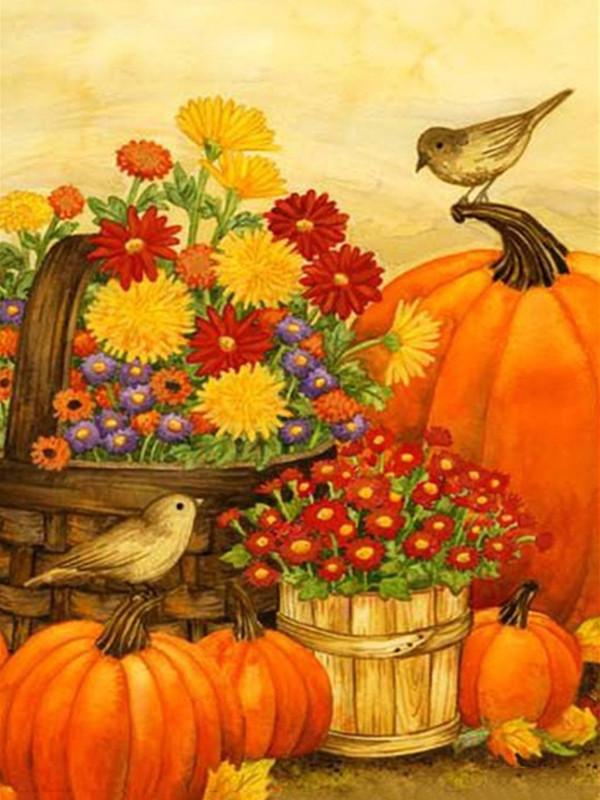 5D Diamond Painting Bird Animal Full Drill Craft Kit Diamond Embroidery Sunflower Mosaic Pumpkin Needlework Home Decor