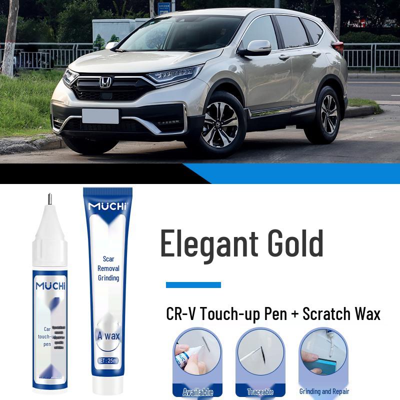 CRV Crystal White Pearl & Black Touch-Up Paint Pen for Car Scratches