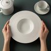 Zhishi Underglaze Ceramic 9.75-inch Straw Hat Pasta Bowl