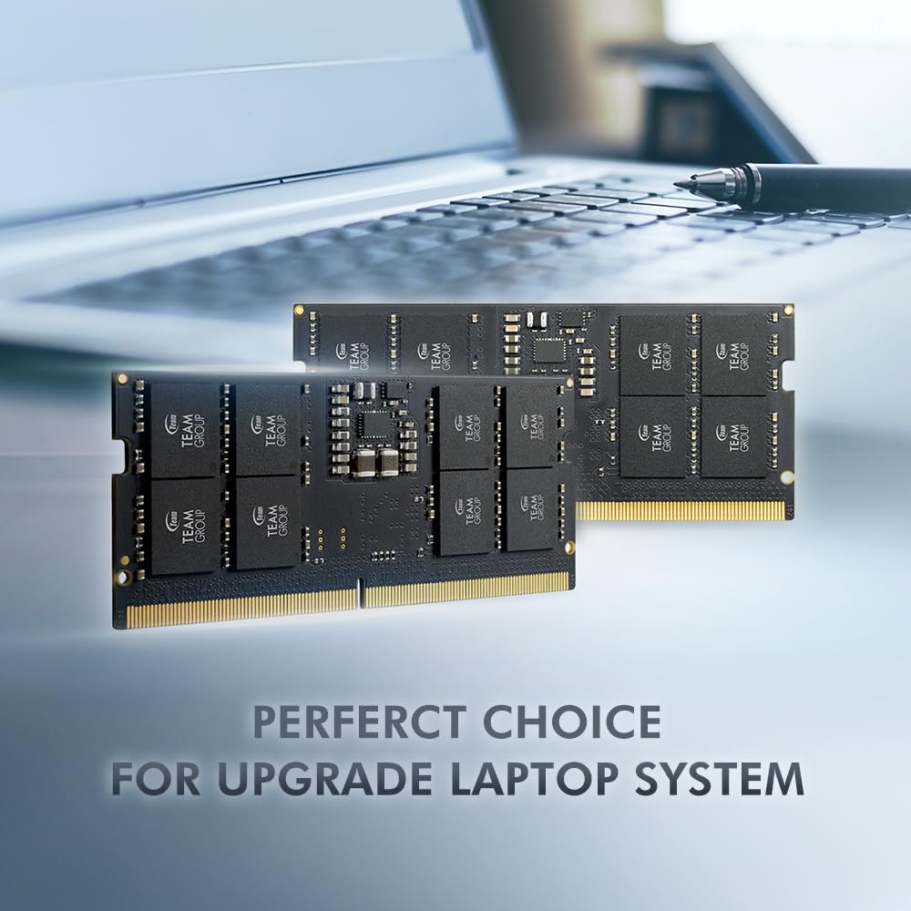 TEAMGROUP Elite SODIMM DDR5 16GB 5600Mhz CL46 Buffered 1Rx8 Single Rank Laptop Memory Module RAM (PC5-44800) Non-ECC 1.1V 262-Pin -