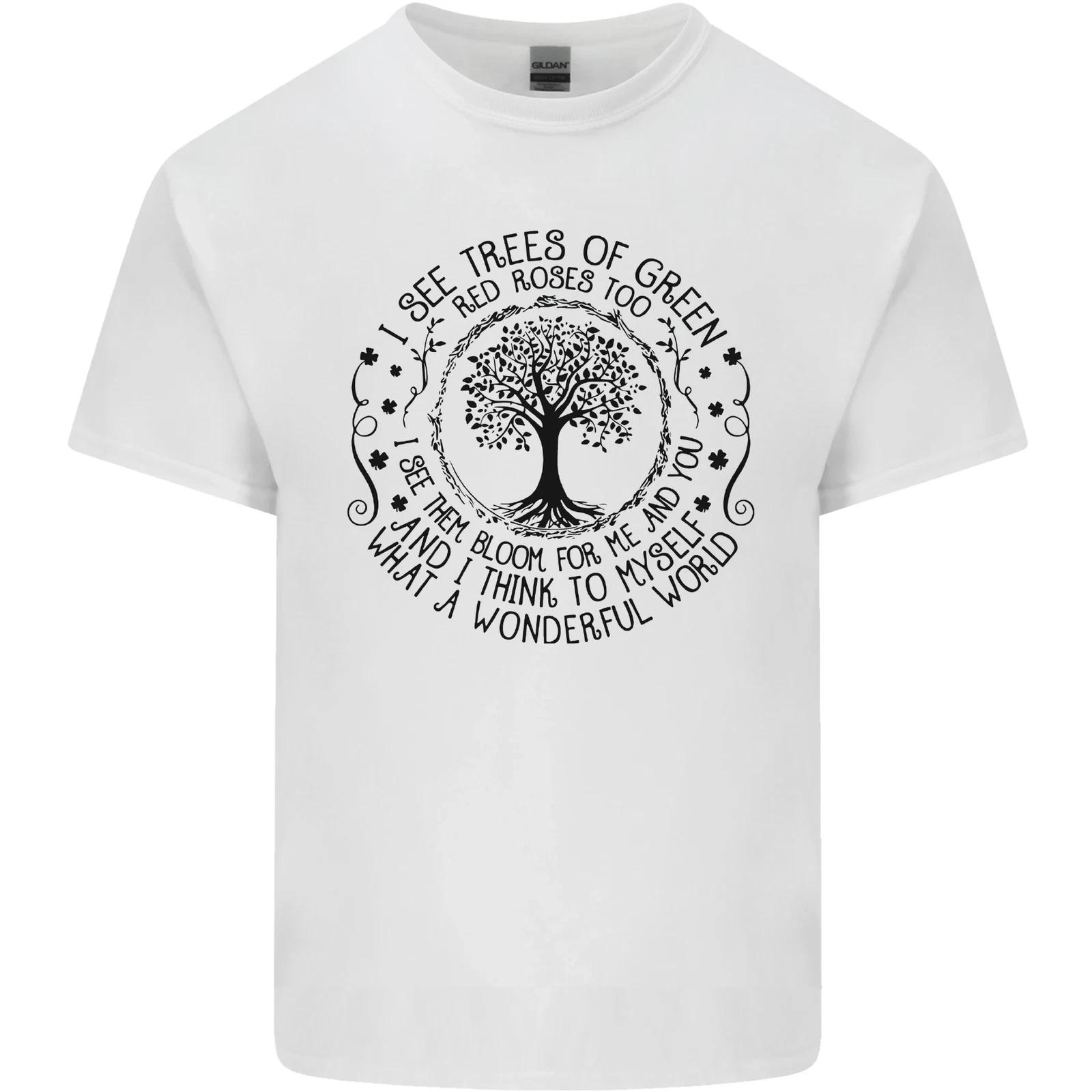 

Trees What a Wonderful World Environment Kids T-Shirt Childrens 3XL