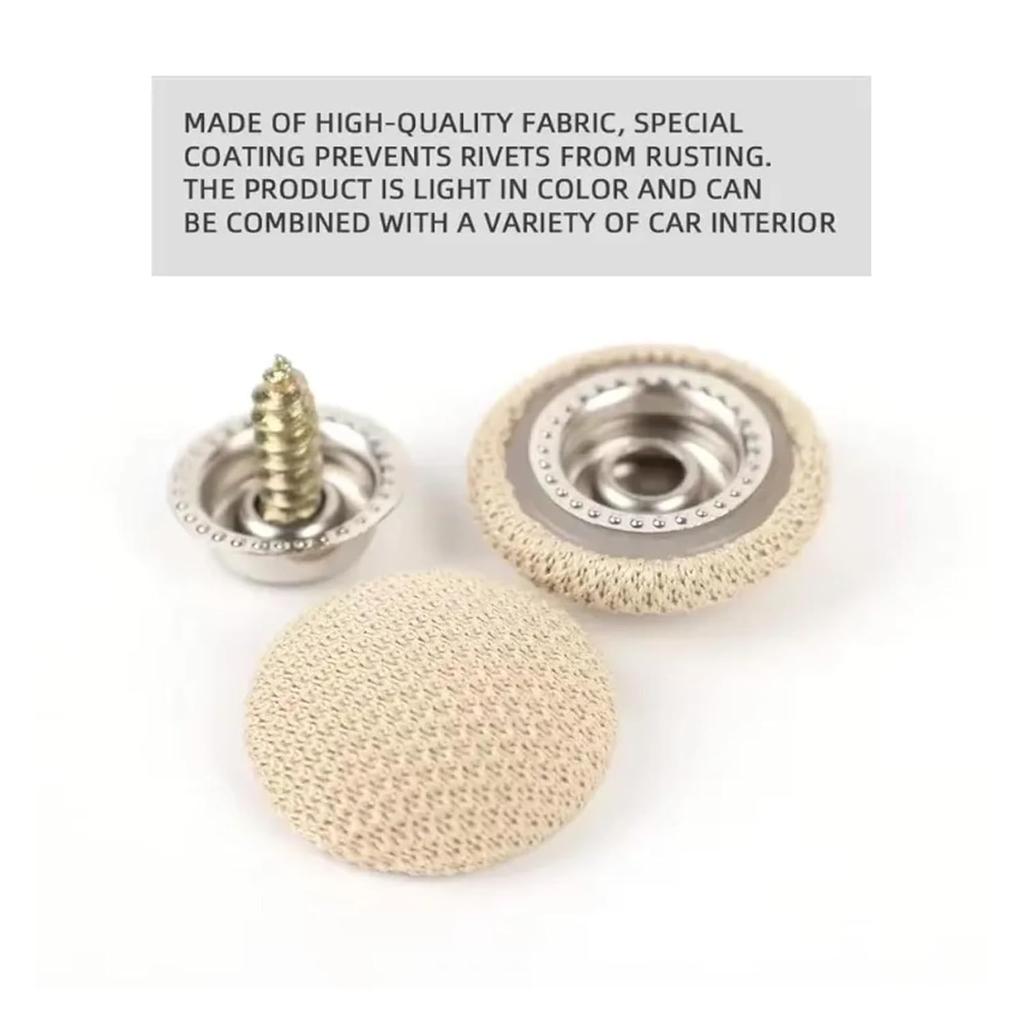 All Car Roof Fixing Buckle Screw Kit Fastener Auto Interior Ceiling Cloth Shedding Repair Rivet Cars Accessories(60pcs-Beige)
