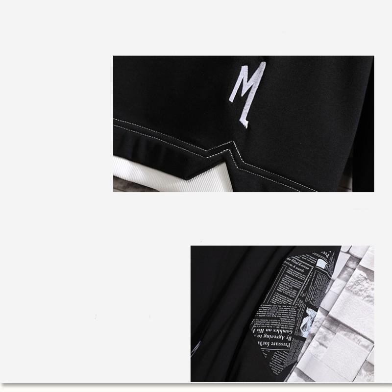 Men's  Spring and Autumn  New  Solid Color  Printed  Loose Top  Urban  Simple Fashion  Leggings  Men's  Hoodie