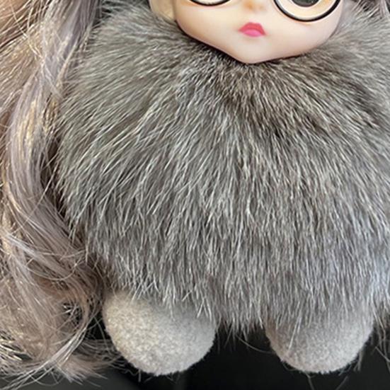 Keychain Pendant Girl Style Plush Doll Charm Soft Stuffed Key Holder Backpack Car Wallet Bag Accessory
