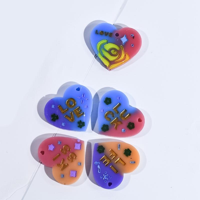 Practical Silicone Valentines Heart Pendant Mould Accessory for Crafting Personalize Styles Gifts Home or Studio