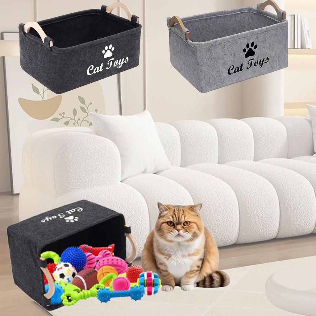 Pet Snack Clothing Toys Felts Storage Basket