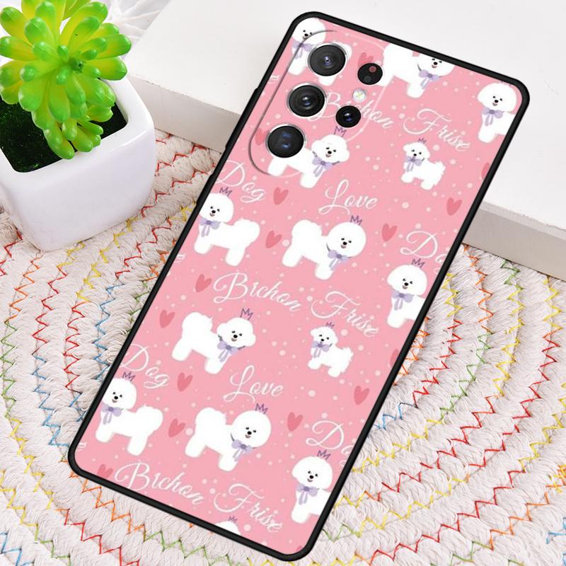Bichon Frisé Hund Welpe Handyhülle für Samsung Galaxy note 10 pro S26 Ultra S23 S24 FE S25 S21 S22 PLUS stoßfeste Hülle