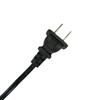 GB 2-Pin Power Cord 53RVV 2x0.75mm², 1m Black Flat Cable