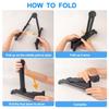 Sturdy Foldable Guitar Stand With Nylon For Solid Support Preventing Instrument Slips On Various Terrains