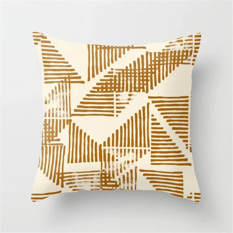 Geometric Plaids Cushion Cover Polyester Throw Pillow Cover Decorative Sofa Pillow Nordic Fashion Scottish Pillowcase 45*45Cm