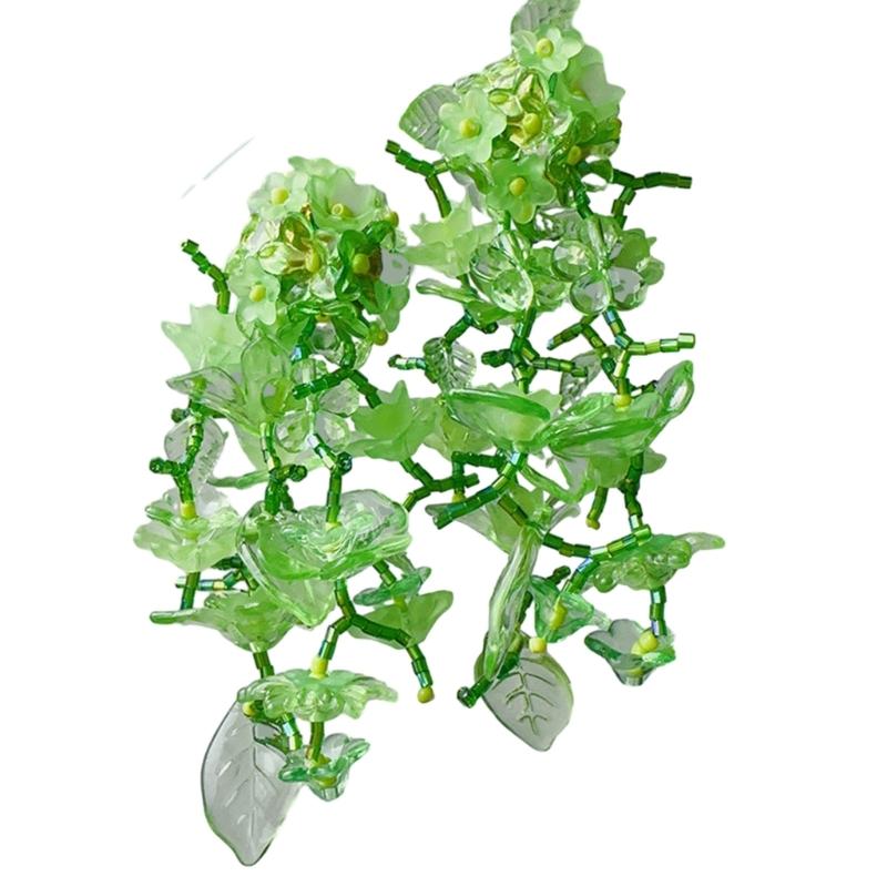 Statement Flower Cluster Earrings Blossom Ear Drops Flower Pendant Earring Exaggerated Floral Ear Ornaments Jewelry