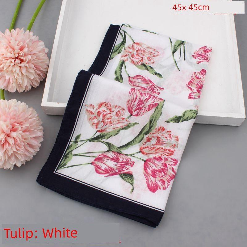 

Tulip High Quality Ultra-Thin Small Square Towel Environmental-Friendly Handkerchief