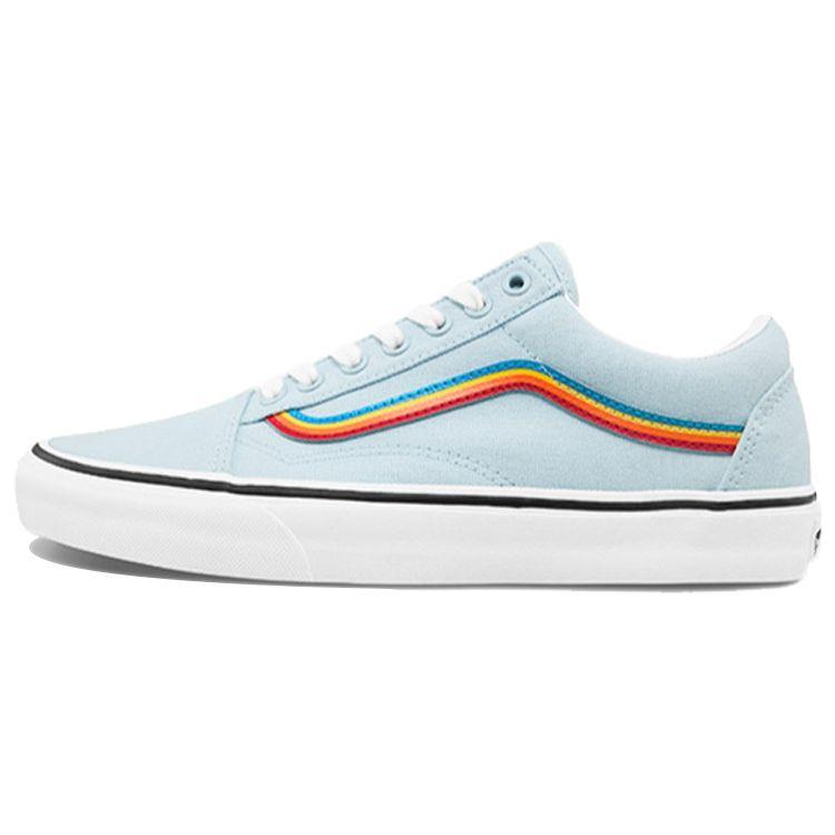 Vans Old Skool Low Top Skate Shoes Rainbow Unisex Sneakers Blue VN0A4U3BU4K