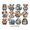 Cute Animal Set Patches On Clothes Stickers Heat Press Appliqued T-Shirt Diy Fabric Patches Back To School Season