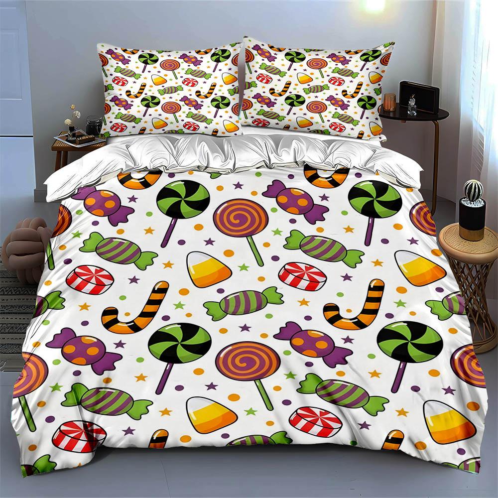 Colorful candy pattern Bedding Duvet cover sets Duvet covers Pillowcases gifts (1 * Duvet Cover 2 * Pillowcases, without duvet insert)