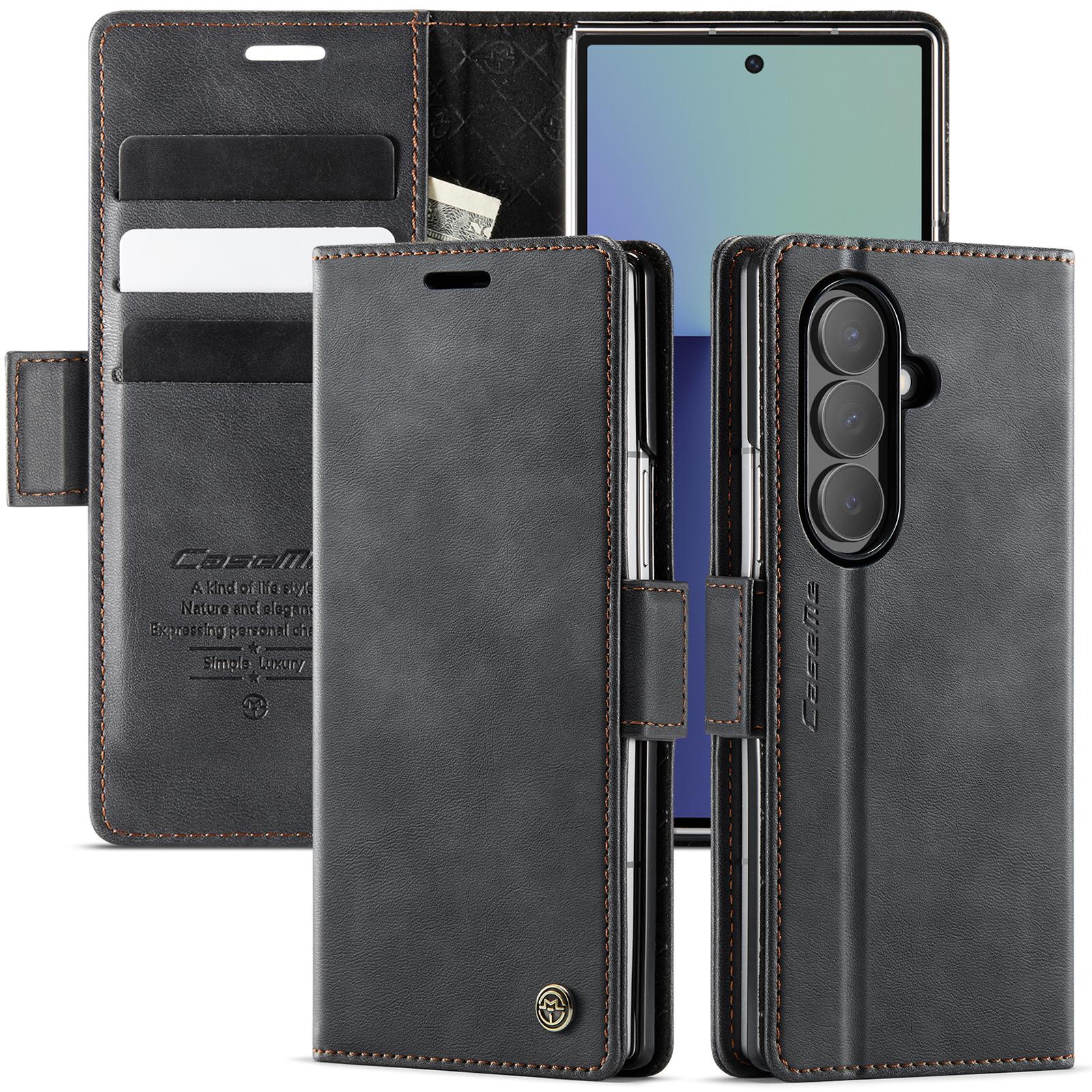 

Wallet Leather Flip Card Case For Samsung Galaxy Z Fold 7 Magnetic Cover Shockproof Stand Coque For Galaxy Z Fold 7