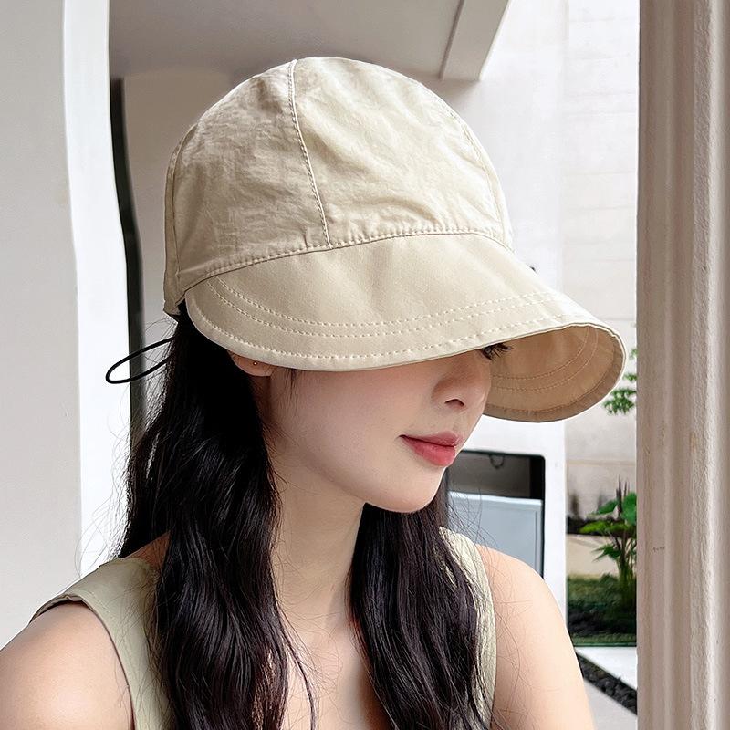 Zhao Ruth sun hat female summer drawstring lightweight anti-ultraviolet sun protection face cover sun bucket hat