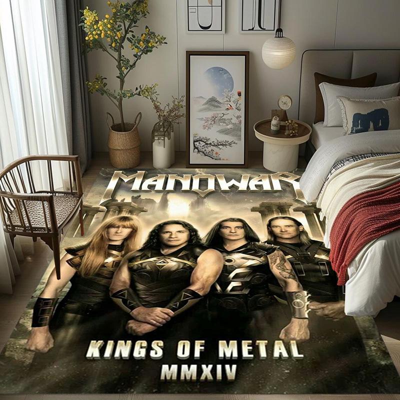 Manowar: Alfombra Power Glory Adecuada para todas las estaciones Decoración del hogar Arte para la habitación Felpudo
