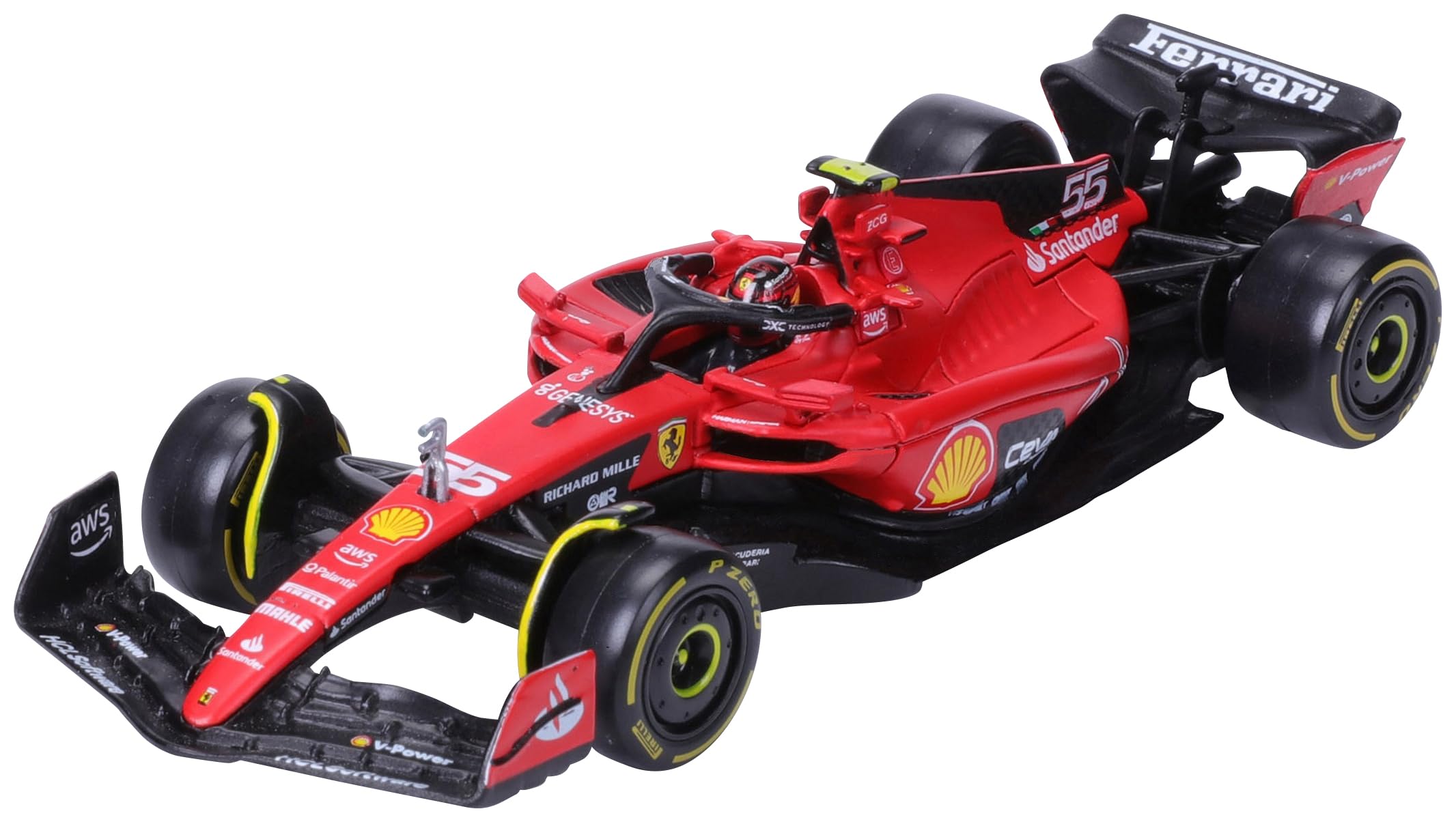 

Burago Ferrari SF23 2023 Sainz с водителем готовый продукт 1/43 №55 C.