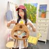 Capybara Cartoon Plush Doll Backpack - Cute, Soft, Small Travel Bag for Girls