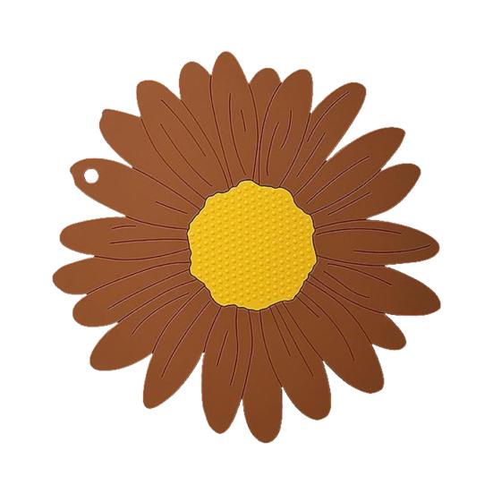 Flower Silicone Coaster Waterproof Heat-resistant Non-slip Table Protection Countertop Floral Placemat Drink Coffee Tea Cup Holder Kitchen Supplies