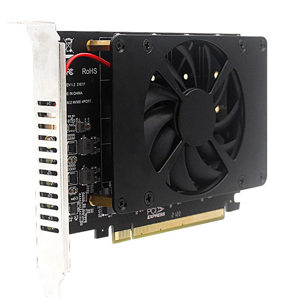 For Motherboard M.2 NVME RAID PCI-E X16 Split Card Array Expansion Adapter Card