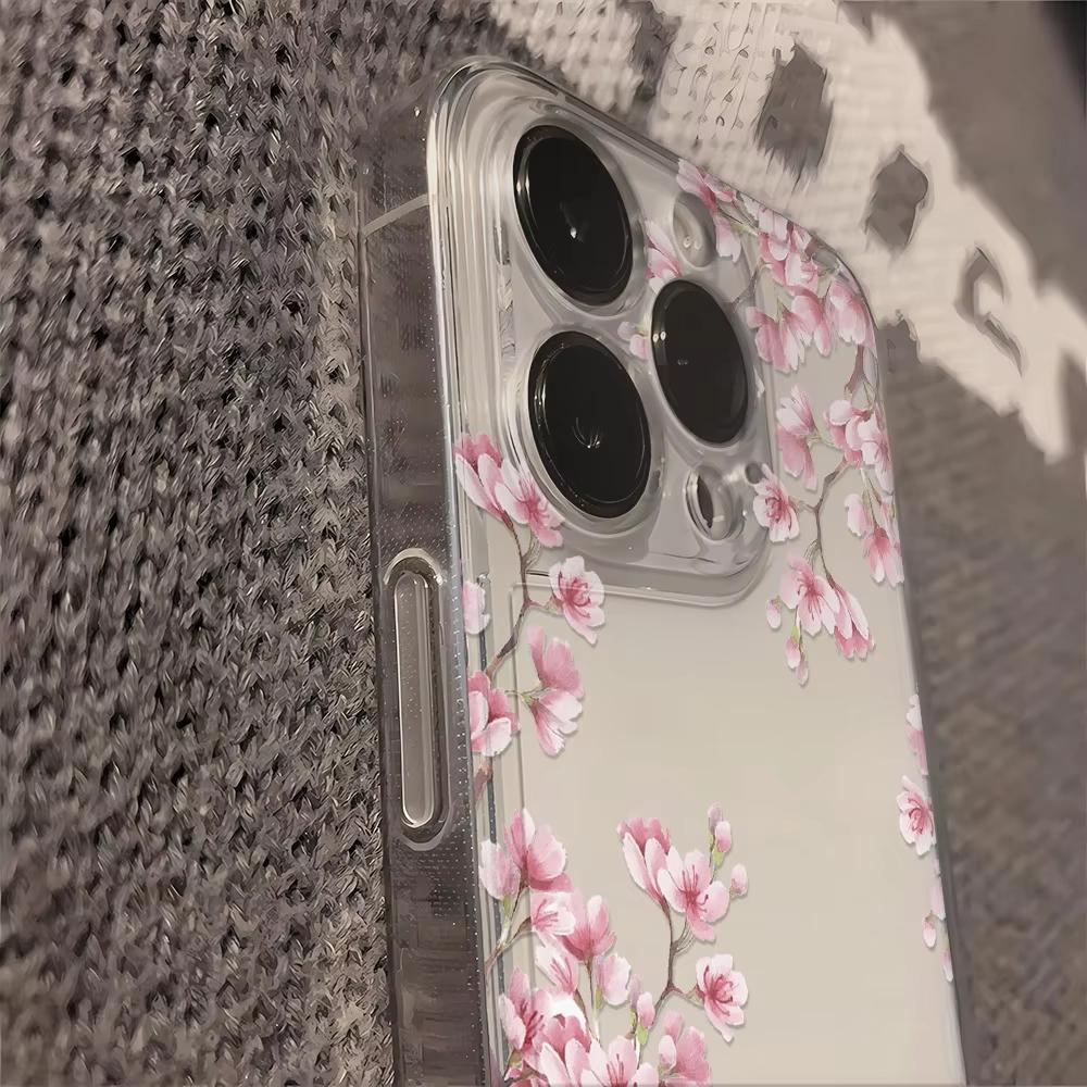 Fresh and Elegant Flowers Pattern Clear Phone Case For Xiaomi Mi 15 T Pro 14T 13T Mi 17 15 14 13 12 11 Lite 5G Silicone Cover