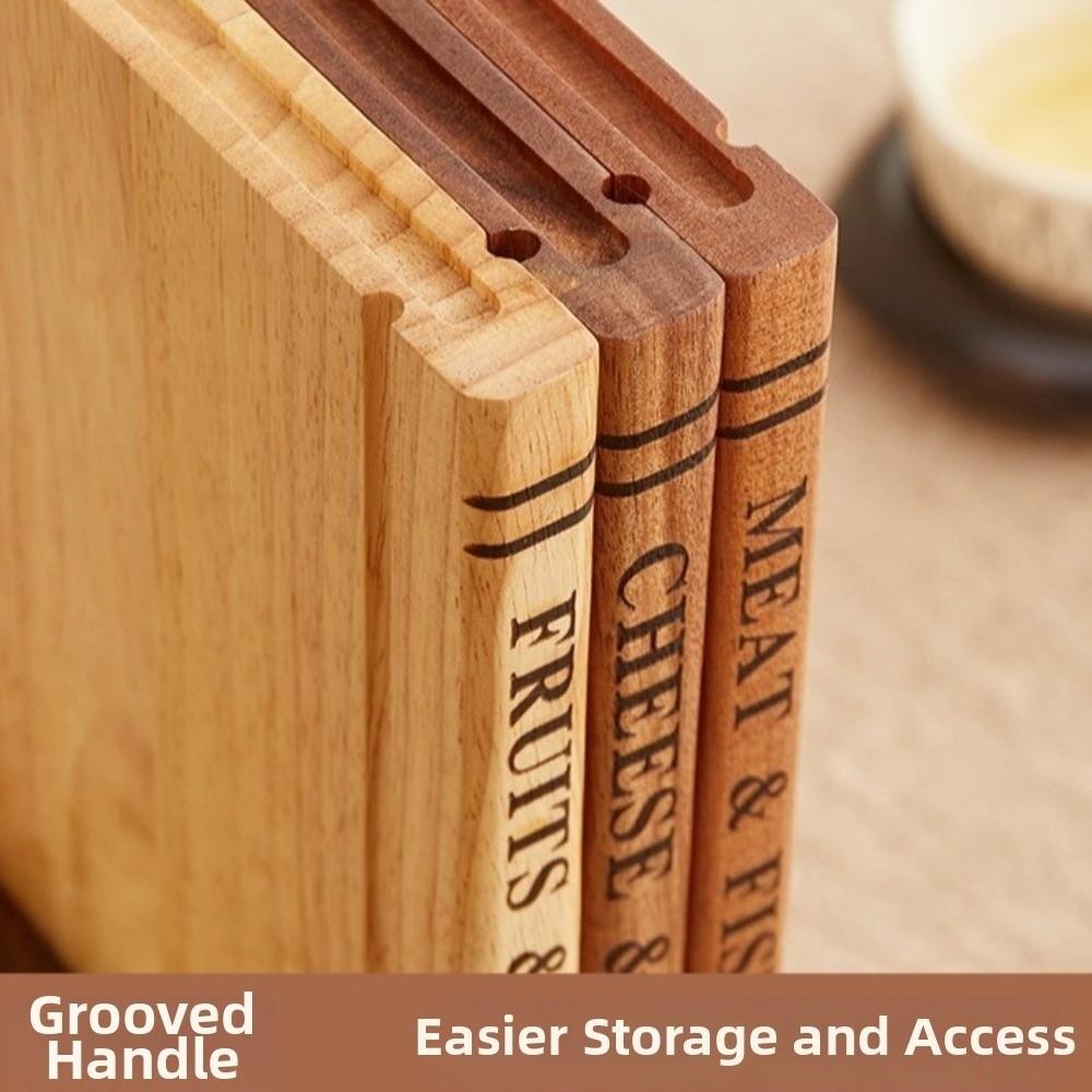 1/3 Pieces Multi-Functional Wooden Cutting Board Thickened Serving Board Chopping Board  Restaurant