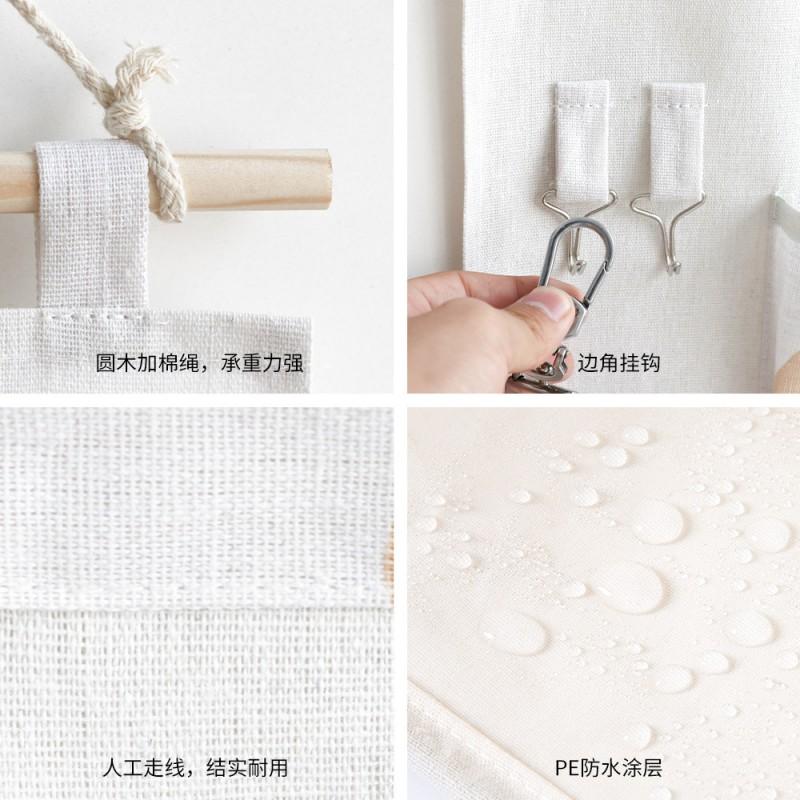 Cotton Linen Wall Hanging Organizer Pocket Storage Bag Door Back Bedroom Bathroom Kitchen Closet