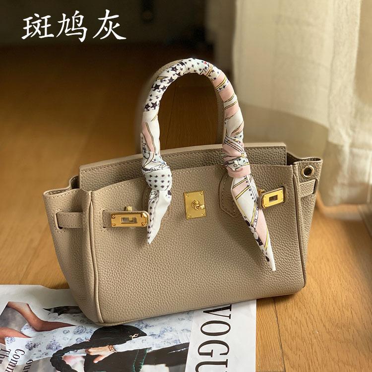 Bag Premium Platinum Bag Dreamy Purple TOGO Top Layer Cowhide Handbag Shoulder Crossbody Bag Versatile Women's Bag 20cm
