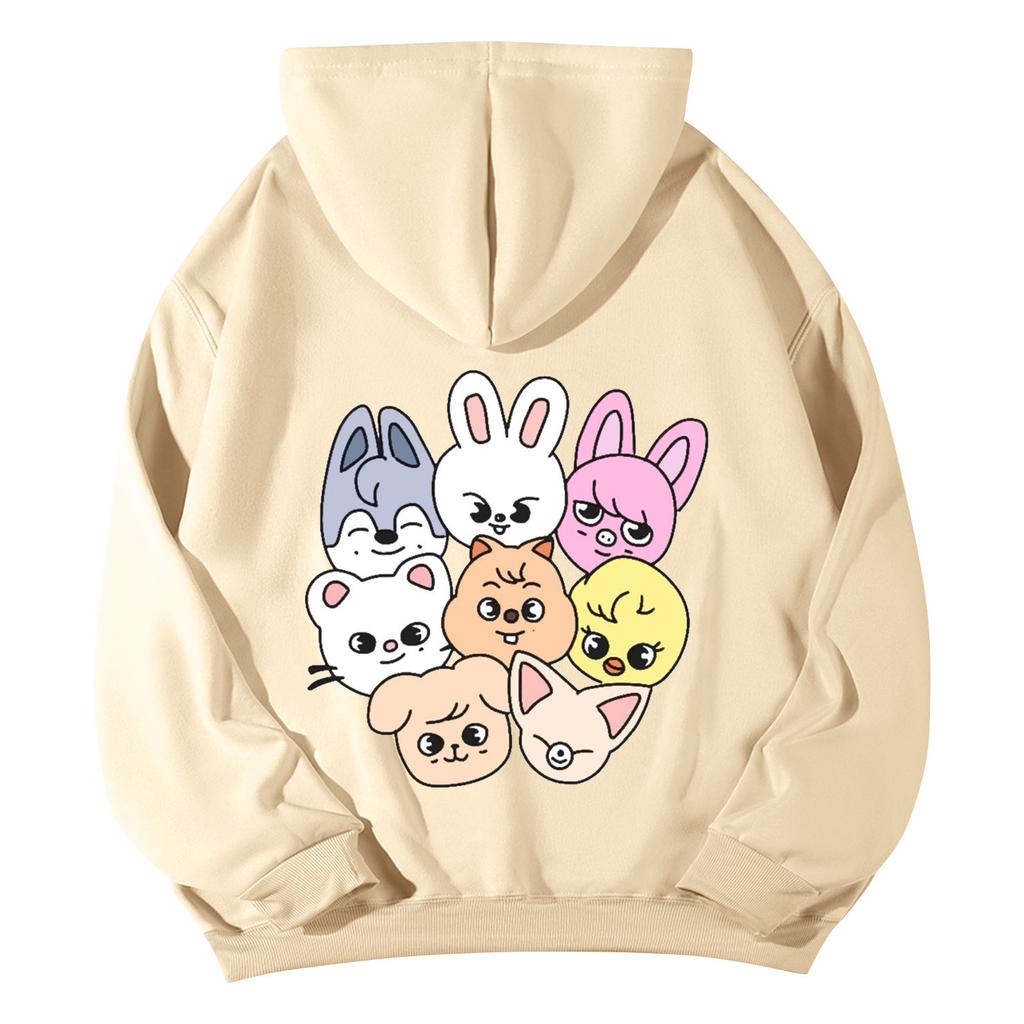 Sudadera con capucha informal, versátil y de moda para mujer, con parche de manga larga para uso diario.