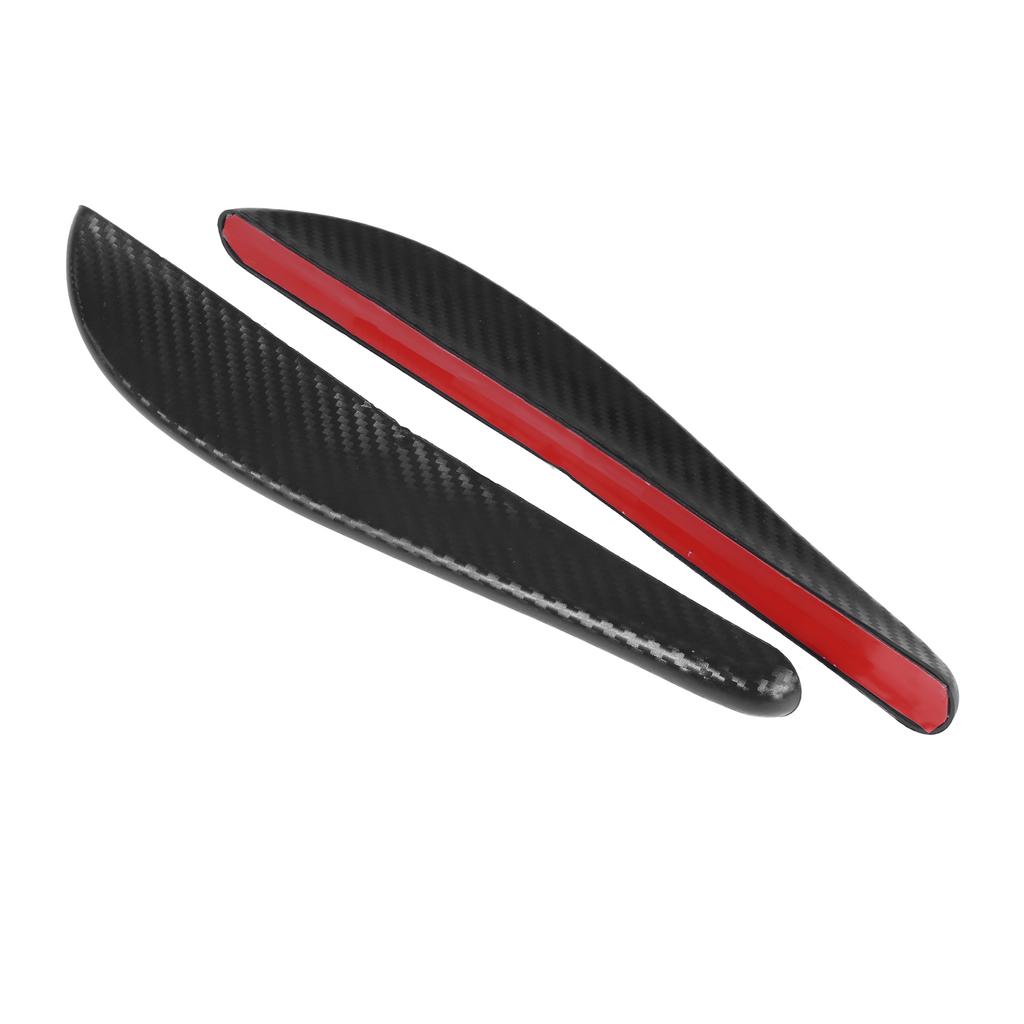 2PCS Car Front Bumper Spoiler Rubber Carbon Fiber Style Sticker for Auto Decoration