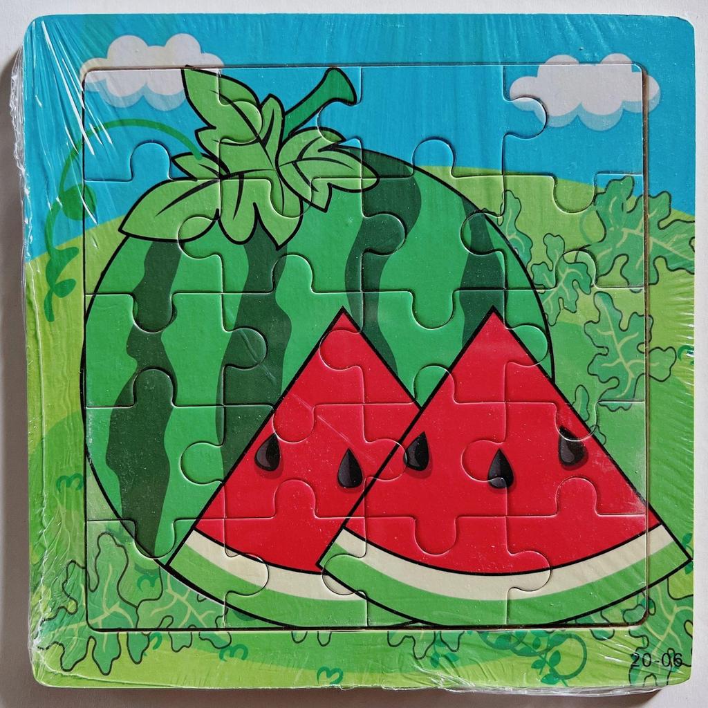 20-Piece Wooden Kids' Puzzle Board - Cartoon Animals