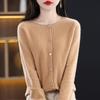 Women Cardigan Super Warm Sweaters O-neck Loose Female Clothes Ladies' Solid Color Knitwear Tops Plus Size