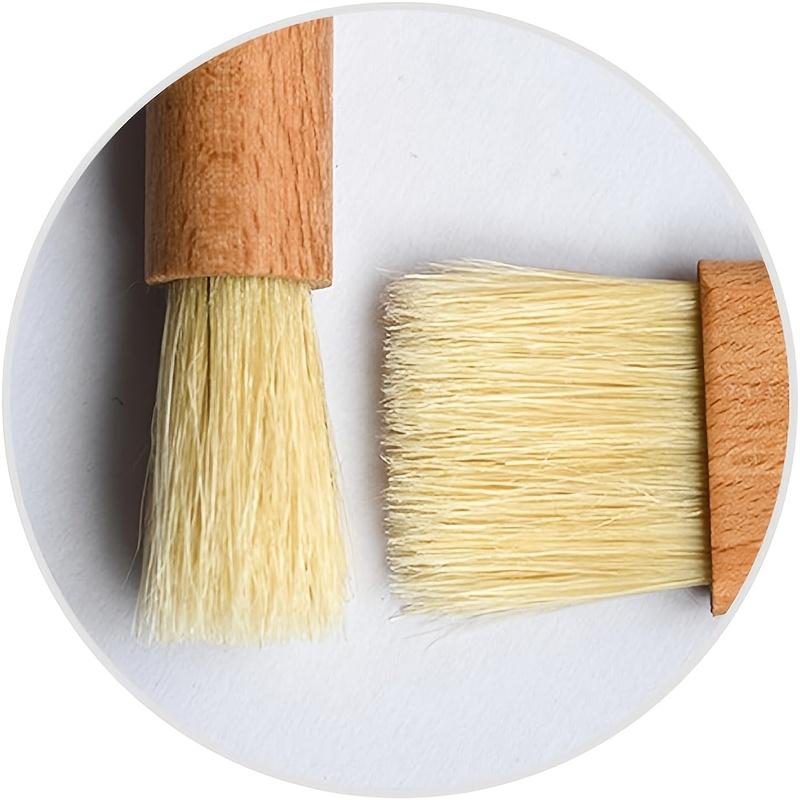 1PC Wooden Brush, Pastry Brush Cooking Baking Wooden Handle Brush Household Kitchen Brush BBQ BBQ Oil Brush Tools