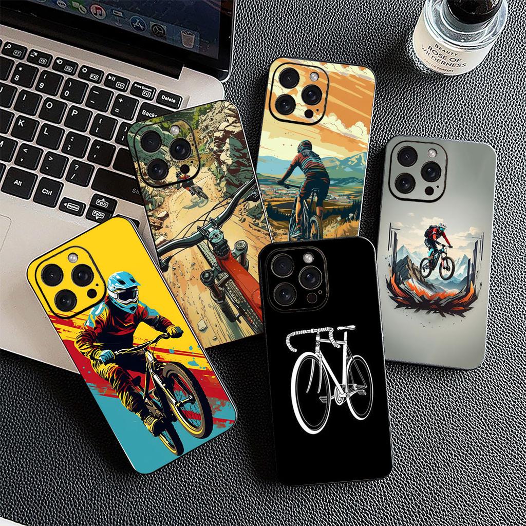Cover for Motorola Moto G22 G23 G32 G53 G60 G13 G64 G20 G8 G9 Plus Power E13 E20 E32 Phone Case Mountain Bike Car Cycling Art