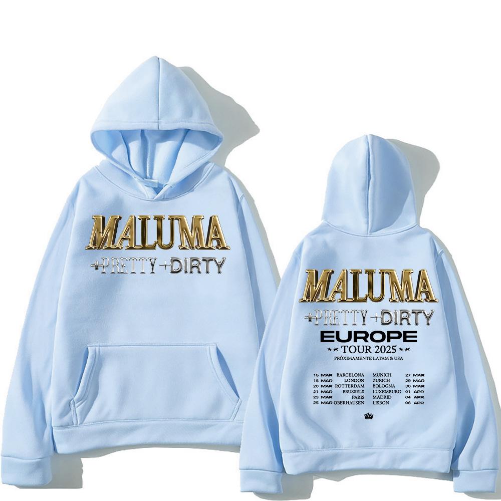Maluma Europet Tour 2025 Print Hoodies Men's Hip Hop Fashion Clothing Sweatshirts Fashion New Unisex Pullovers Casual Streetwear
