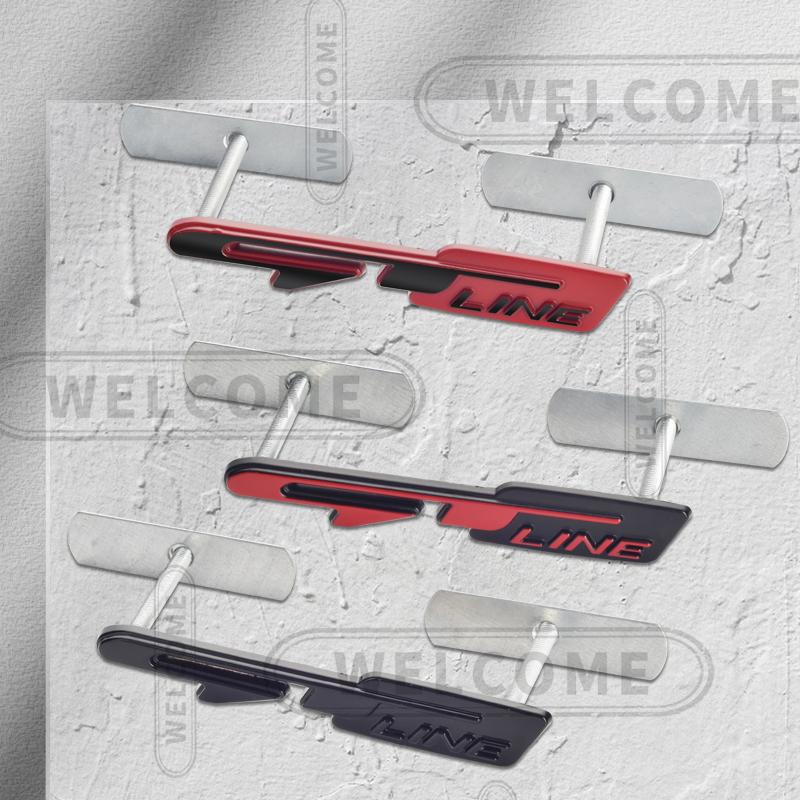 AIL1 3D Metalen GT Line Logo Auto Letter Embleem Grille Badge Sticker Kofferbak Decals Voor Kia Sportage Sorento K3 K5 K9 Styling Accessoires
