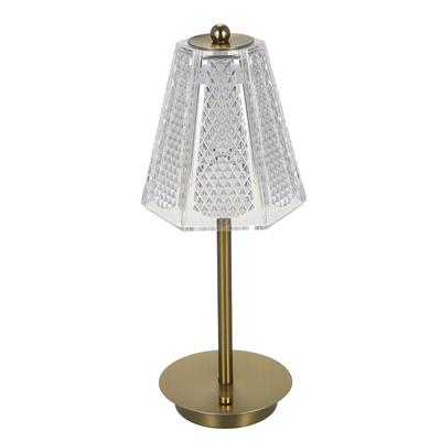 Lampada da tavolo a LED senza fili Lampada da scrivania con controllo touch Lampada da comodino in metallo cristallo 3 colori chiari