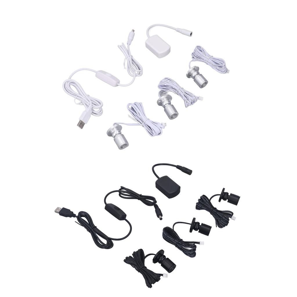  LED bodová světla 5V USB vitrínové osvětlení 1 až 3 stmívatelné světlo do malé skříňky na šperky C