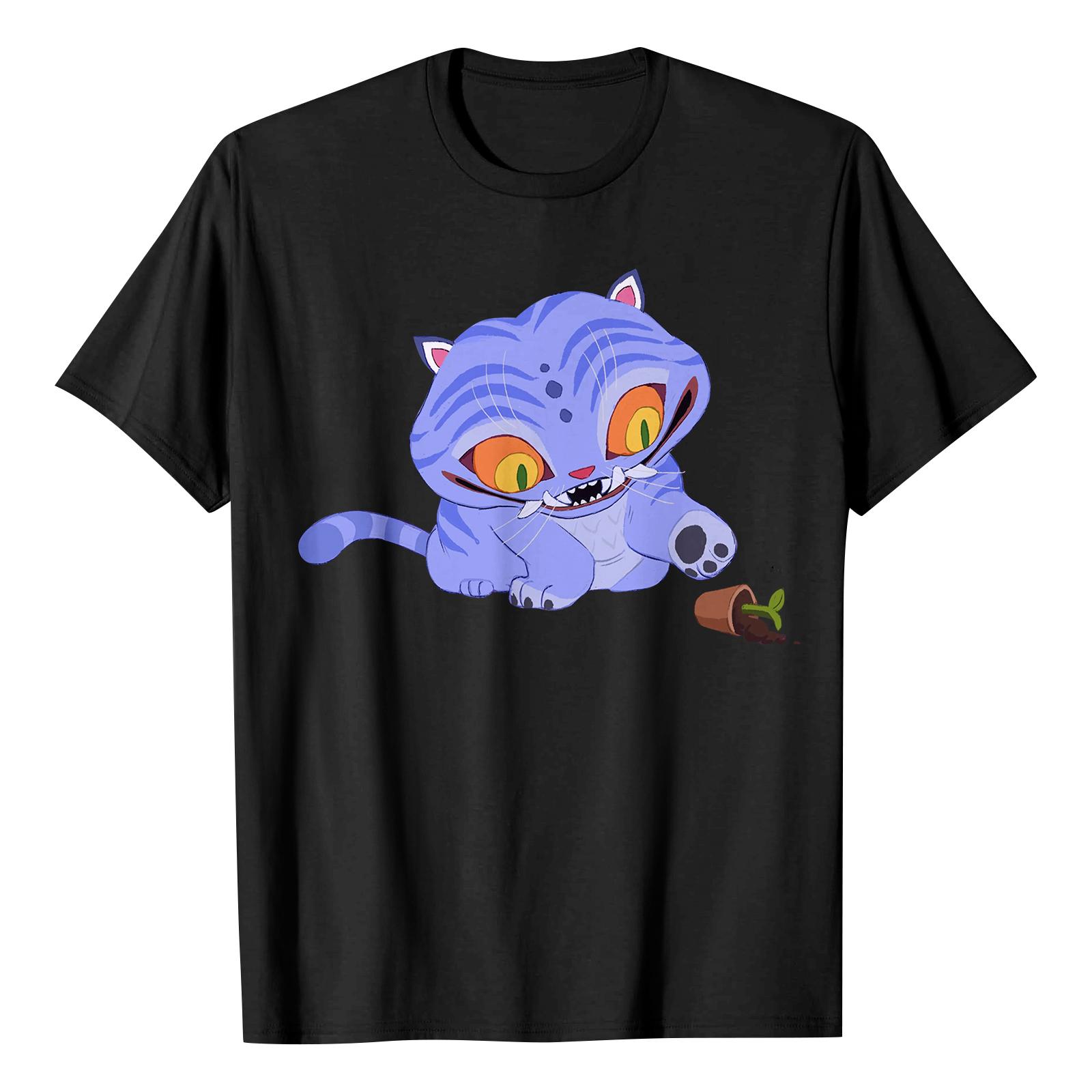 

Модная рабочая одежда с коротким рукавом и круглым вырезом, принтованные топы для женщин, летние топы L