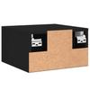 Wall Mounted Nightstand Black 35 x 35 x 20 cm