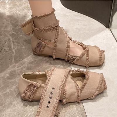 Women Ballet Dance Shoes Flats Square Toe Designer Shoes Elegant Autumn New Brand Dress Walking Fashion Party Zapatos Mujer