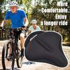 Thick Wide Gel Bike Seat Cushion with Rain Cover Large Surface Comfortable for Butt Memory Gel Foam Bike Saddle Seat Cushion Cover & - (L)
