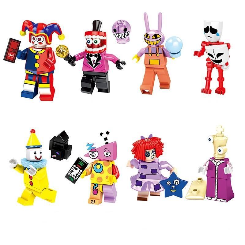 Colorful Digital Circus Palm Niken Clown Kraftmo Building Block Figurine Set Abs Material